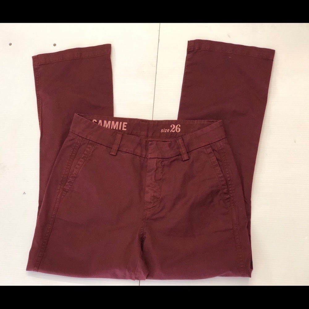 J.Crew Red Sammie High Waist Chino crop Pants - Picture 6 of 8